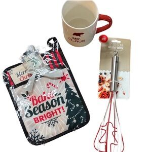 Threshold Festive Christmas Kitchen Set with Mug, Mitt, and Whisk
